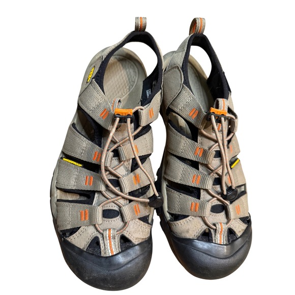 Keen Newport H2 Mens Waterproof Hiking Sandals Tan Orange Outdoor Shoes - Picture 2 of 16
